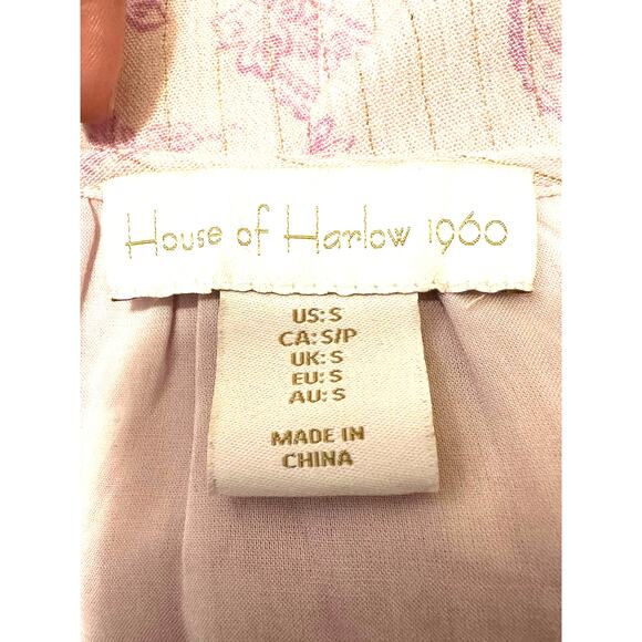 House oh Harlow 1960 pink Ajay Paisley print boho chic mini dress size small - Picture 5 of 12